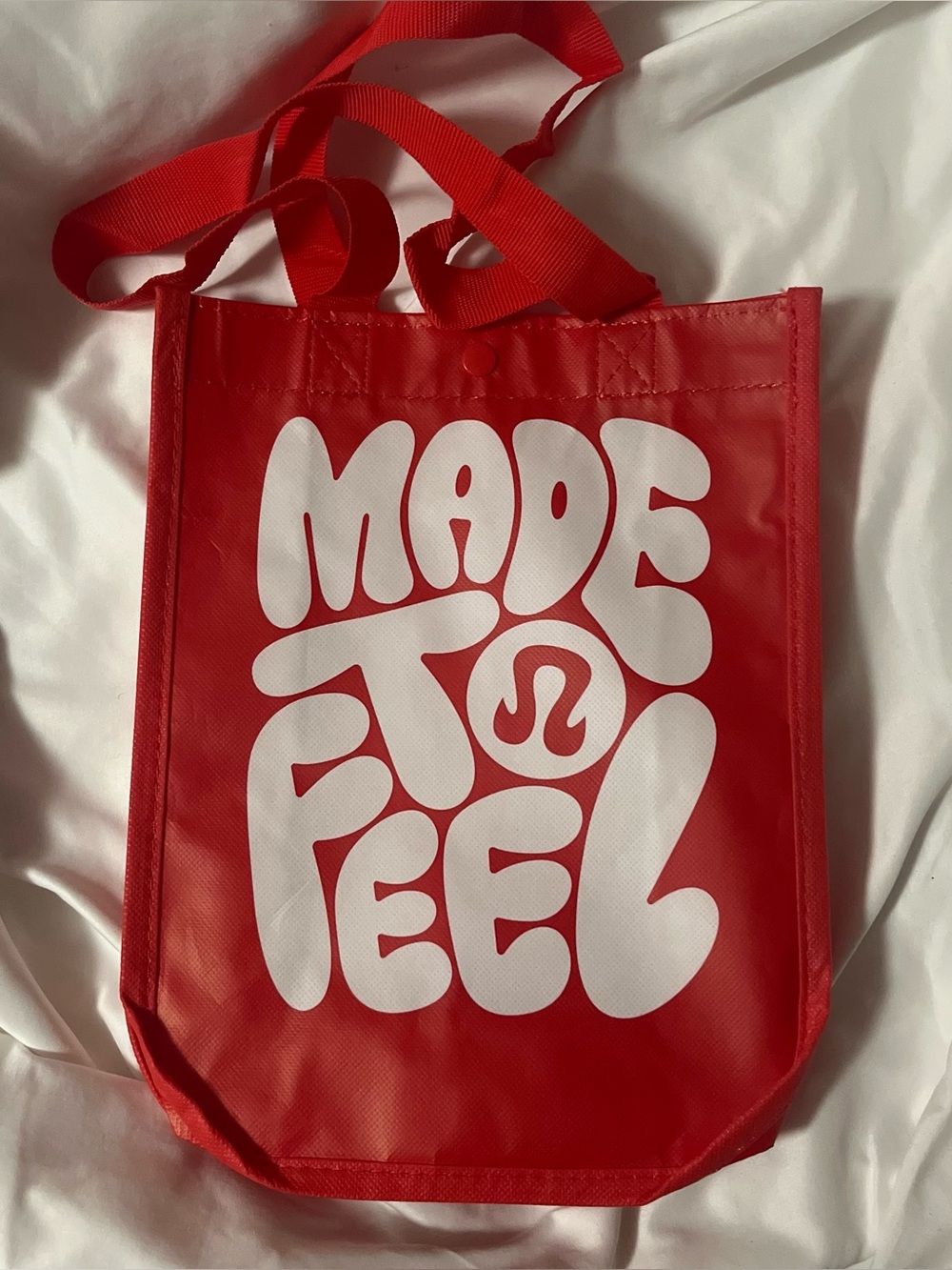 Lululemon Made to Feel Red Tote Shopping Bag